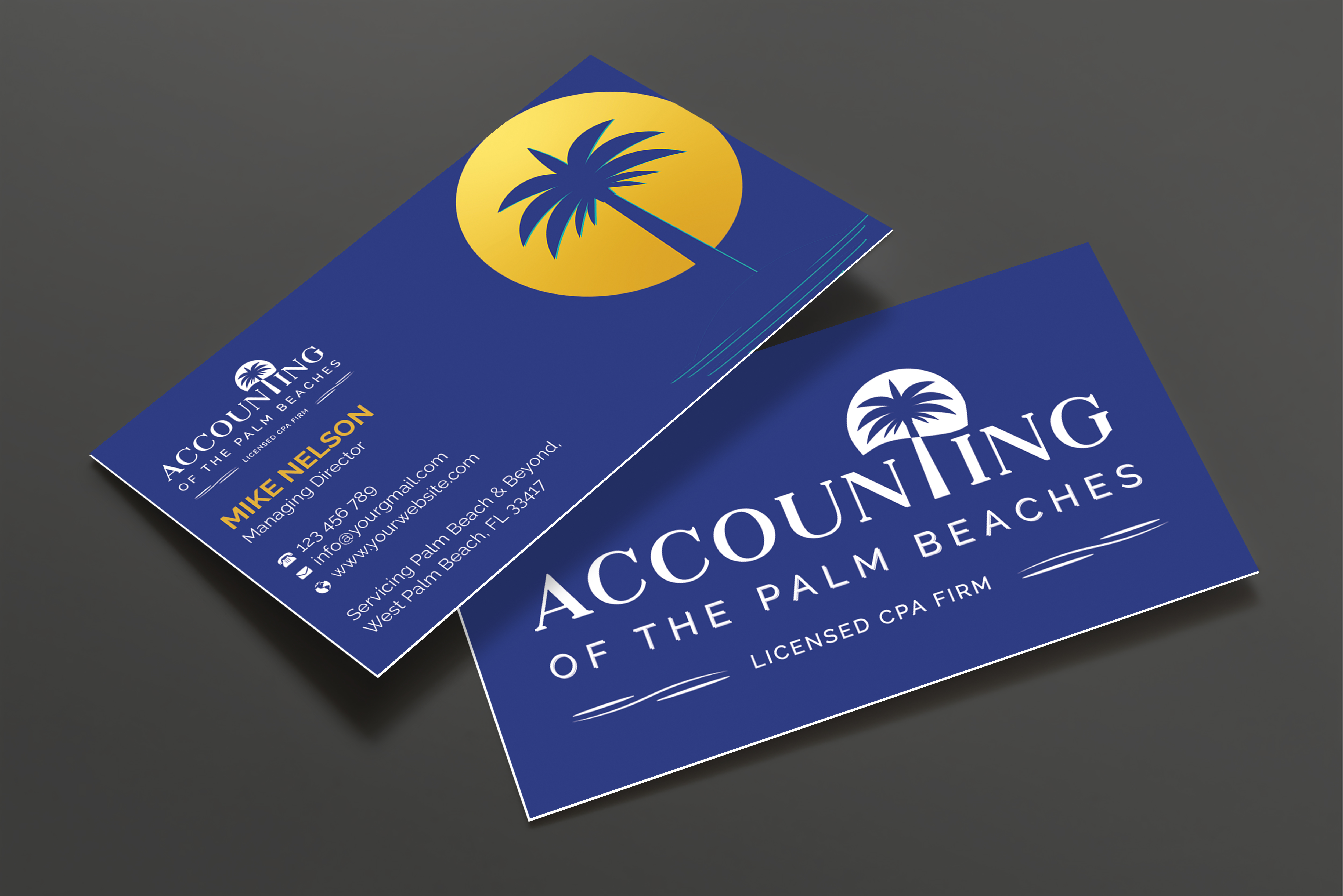 Business Card Design by Expert Bappy for Accounting of the Palm Beaches | Design #32074933