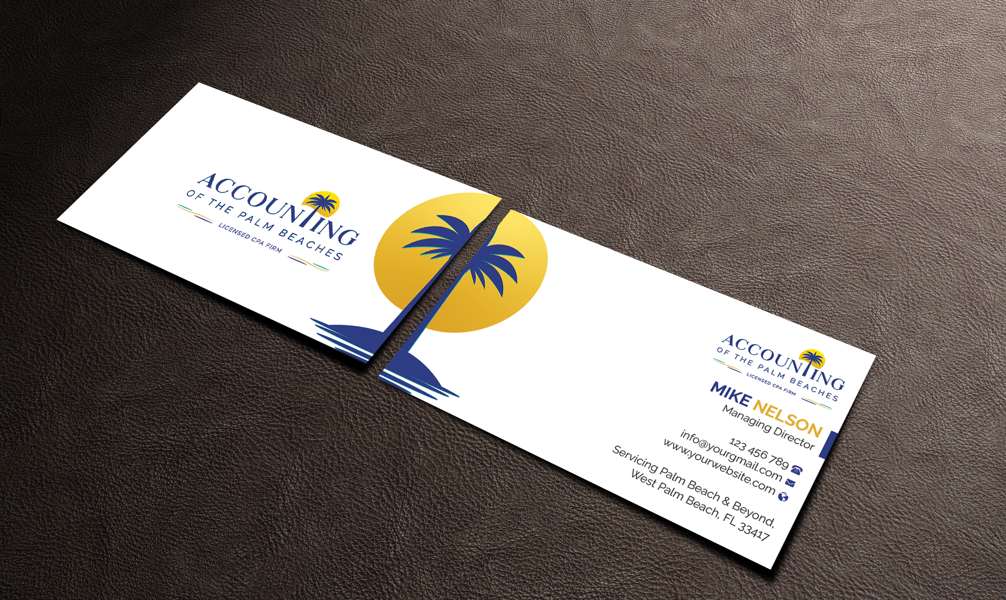 Business Card Design by Expert Bappy for Accounting of the Palm Beaches | Design #32075045