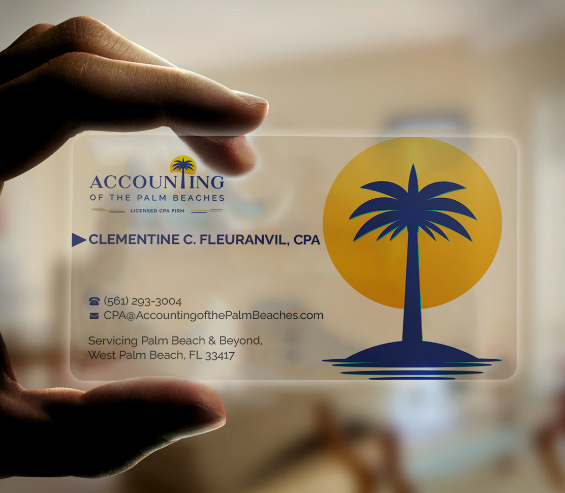 Business Card Design by Expert Bappy for Accounting of the Palm Beaches | Design #32082900