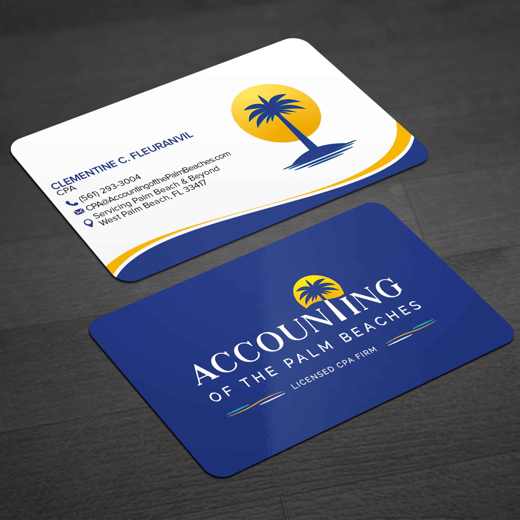 Business Card Design by WellDesign for Accounting of the Palm Beaches | Design #32076238