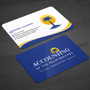 Business Card Design by WellDesign for Accounting of the Palm Beaches | Design: #32076238