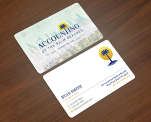 Business Card Design by Sun Moon Graphic Designer for Accounting of the Palm Beaches | Design: #32074306