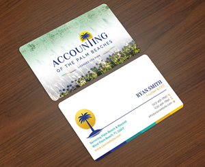 Business Card Design by Sun Moon Graphic Designer for Accounting of the Palm Beaches | Design: #32074342