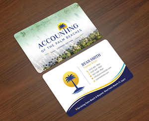 Business Card Design by Sun Moon Graphic Designer for Accounting of the Palm Beaches | Design: #32074380
