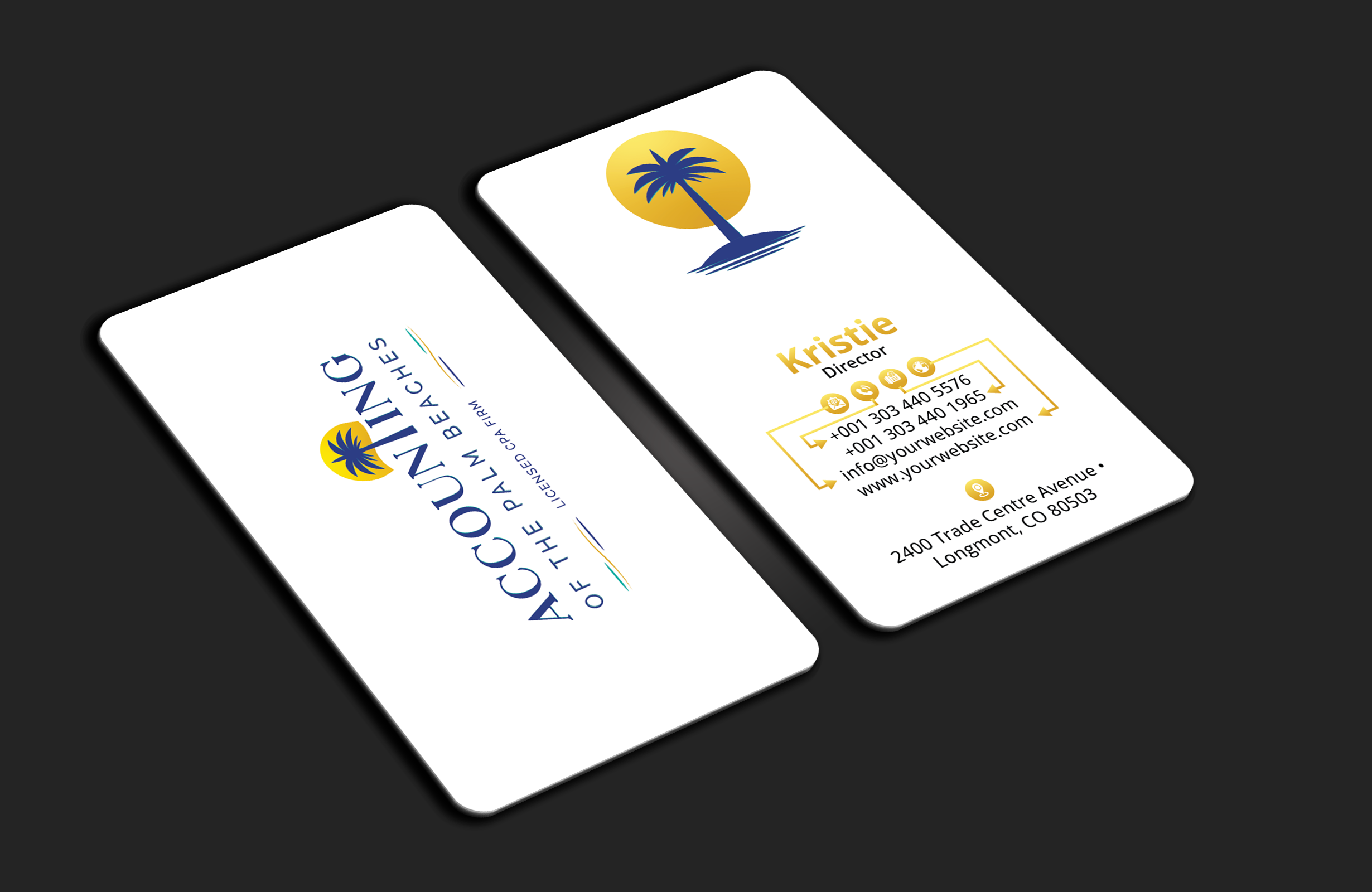 Business Card Design by DesignerShahadat for Accounting of the Palm Beaches | Design #32074112