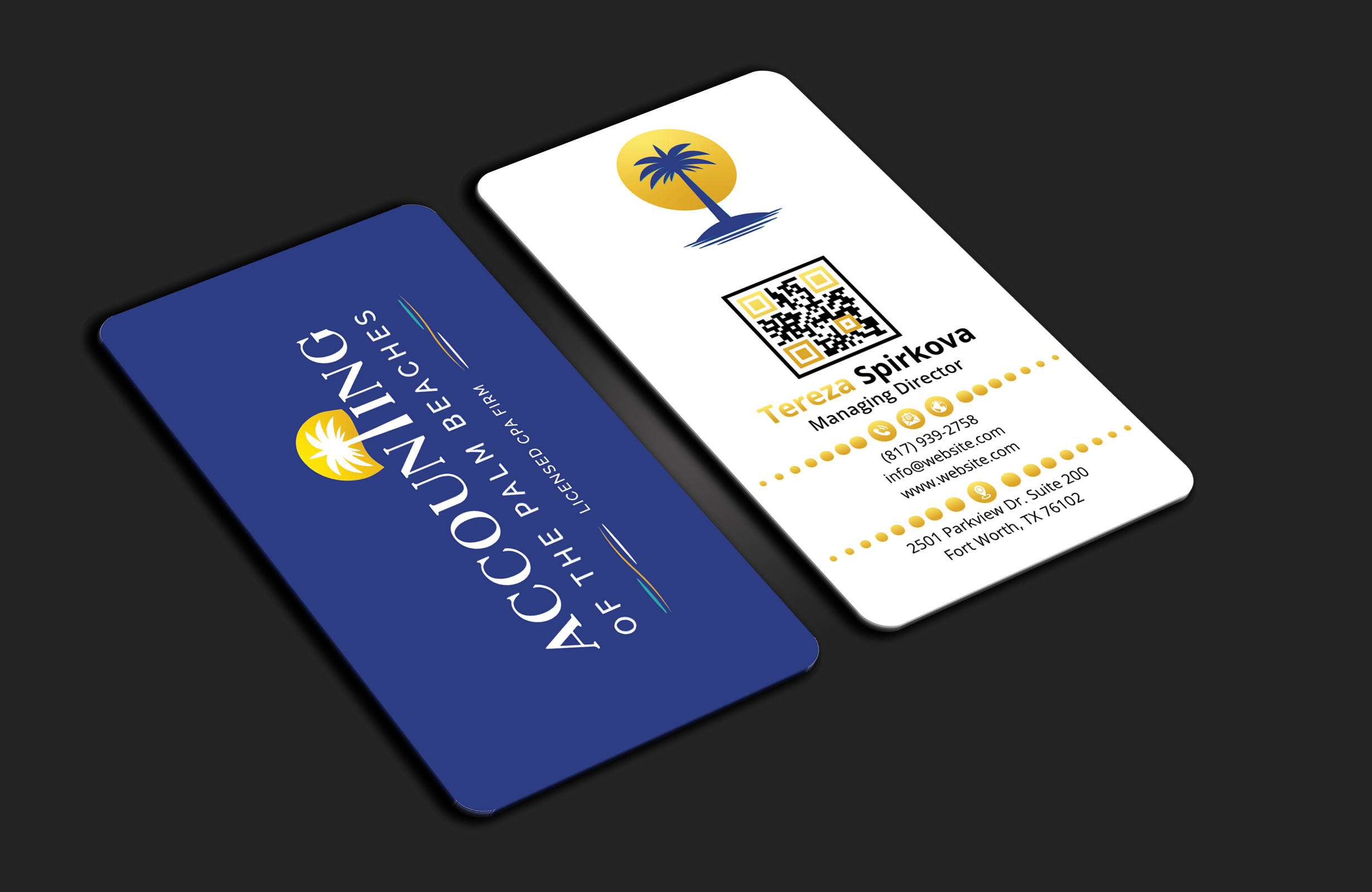 Diseño de Tarjeta de Presentación por DesignerShahadat para Accounting of the Palm Beaches | Diseño #32074228