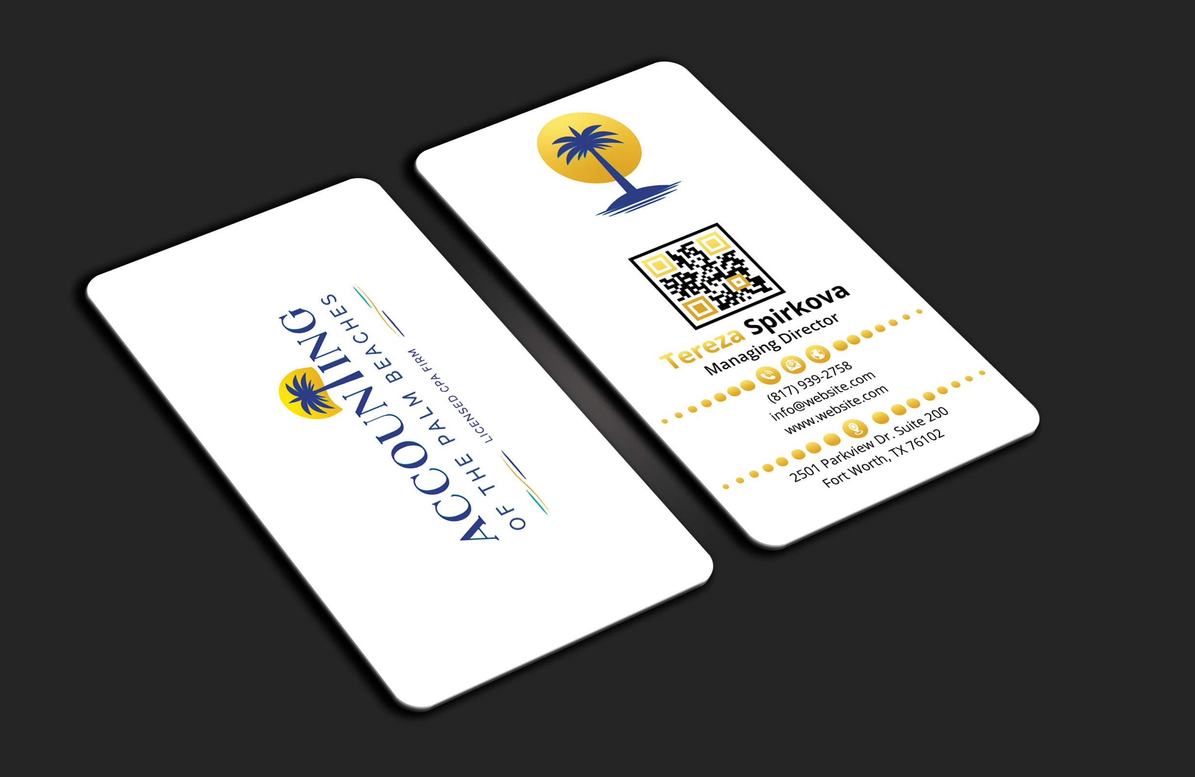 Business Card Design by DesignerShahadat for Accounting of the Palm Beaches | Design #32074230