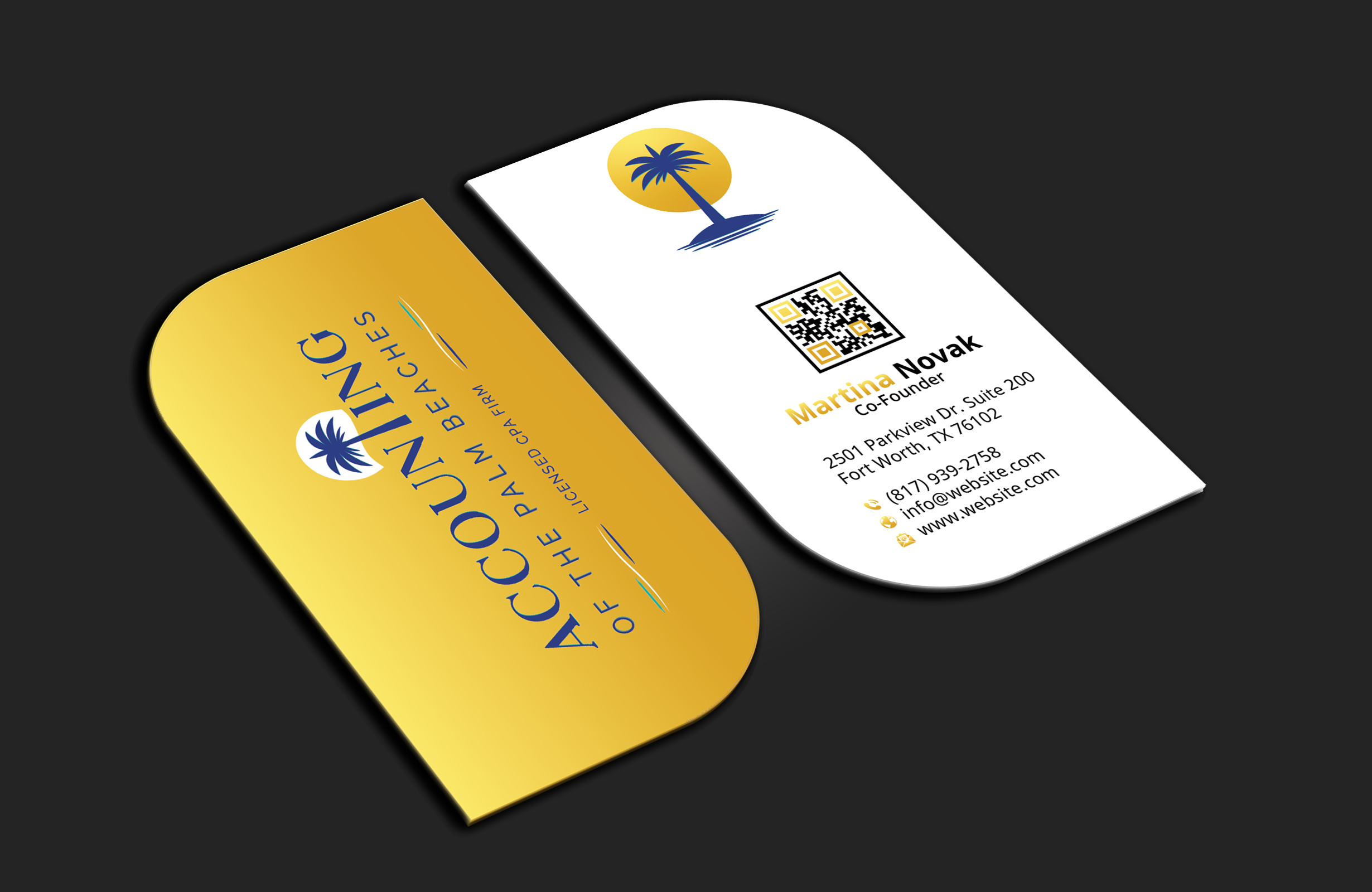 Diseño de Tarjeta de Presentación por DesignerShahadat para Accounting of the Palm Beaches | Diseño #32074232