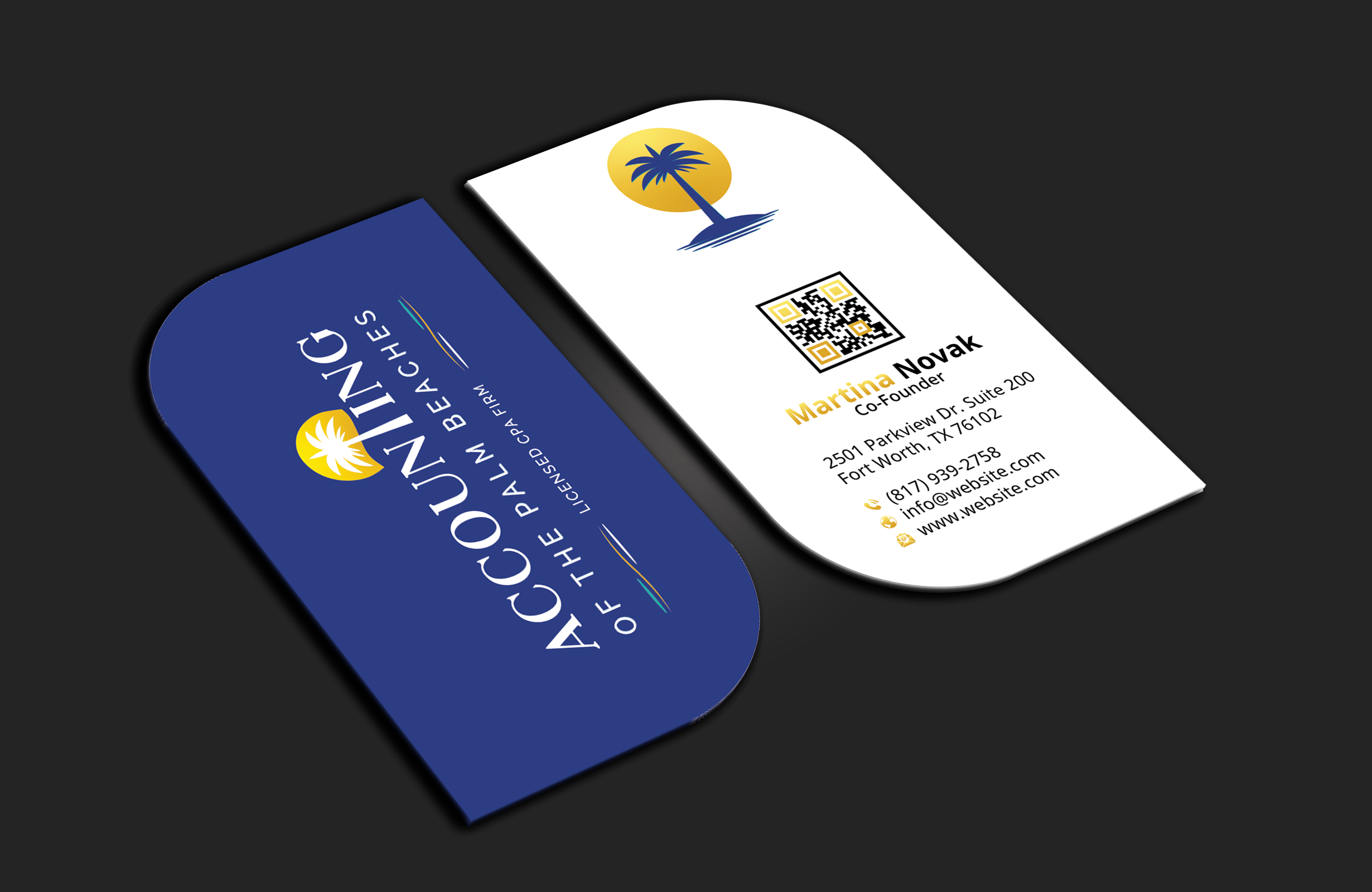 Diseño de Tarjeta de Presentación por DesignerShahadat para Accounting of the Palm Beaches | Diseño #32074235