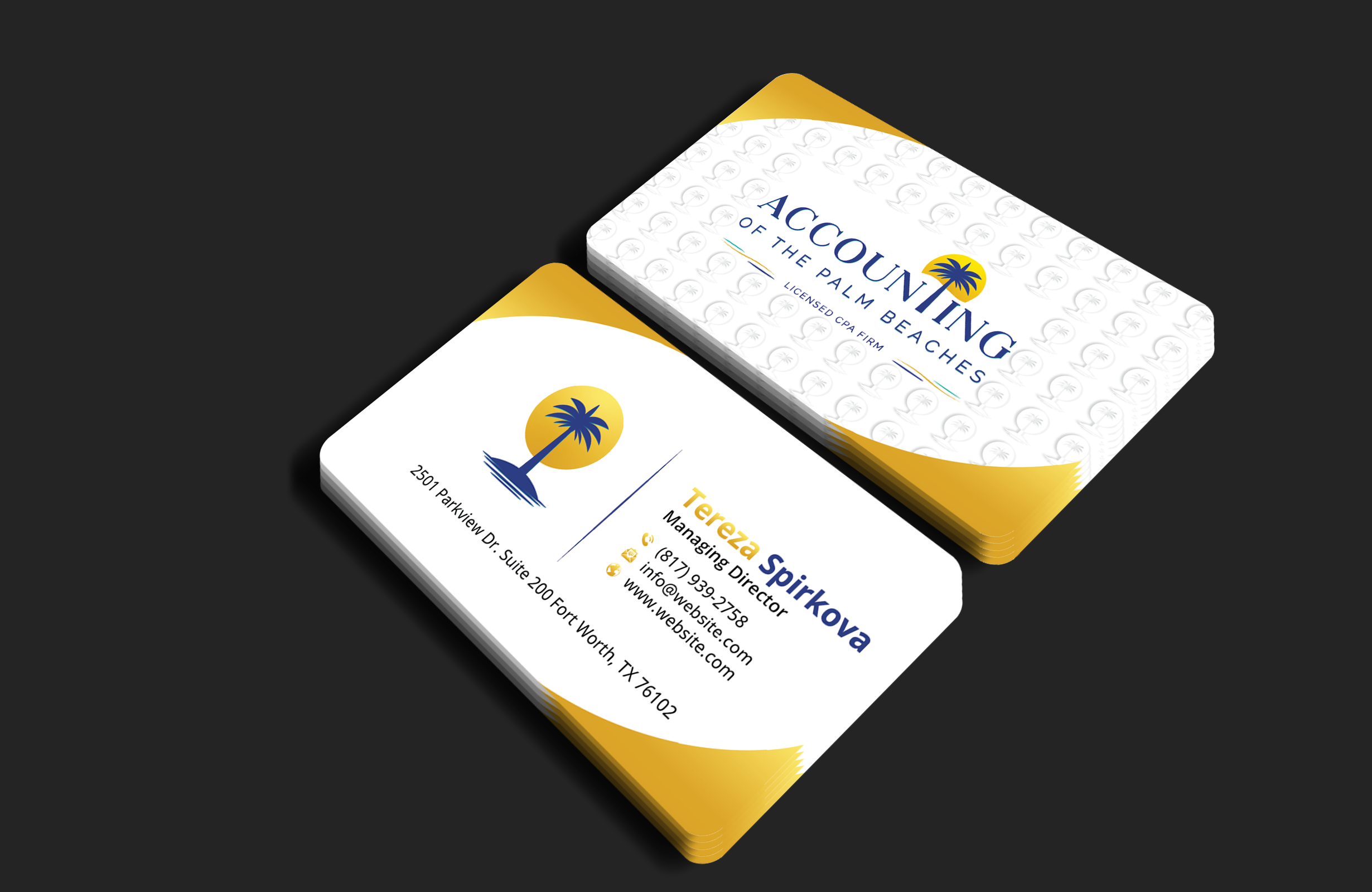 Business Card Design by DesignerShahadat for Accounting of the Palm Beaches | Design #32074387