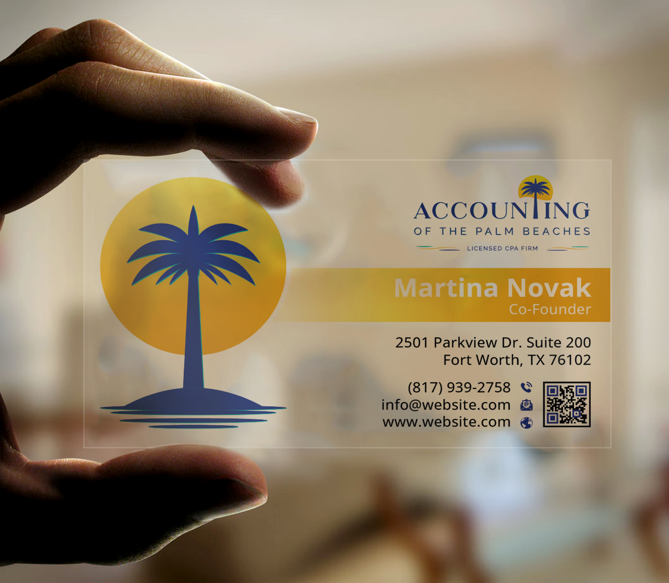 Business Card Design by DesignerShahadat for Accounting of the Palm Beaches | Design #32074908