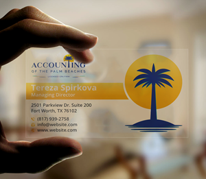 Business Card Design by DesignerShahadat for Accounting of the Palm Beaches | Design: #32074925
