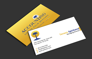 Diseño de Tarjeta de Presentación por DesignerShahadat para Accounting of the Palm Beaches | Diseño: #32074939