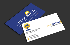 Diseño de Tarjeta de Presentación por DesignerShahadat para Accounting of the Palm Beaches | Diseño: #32074942