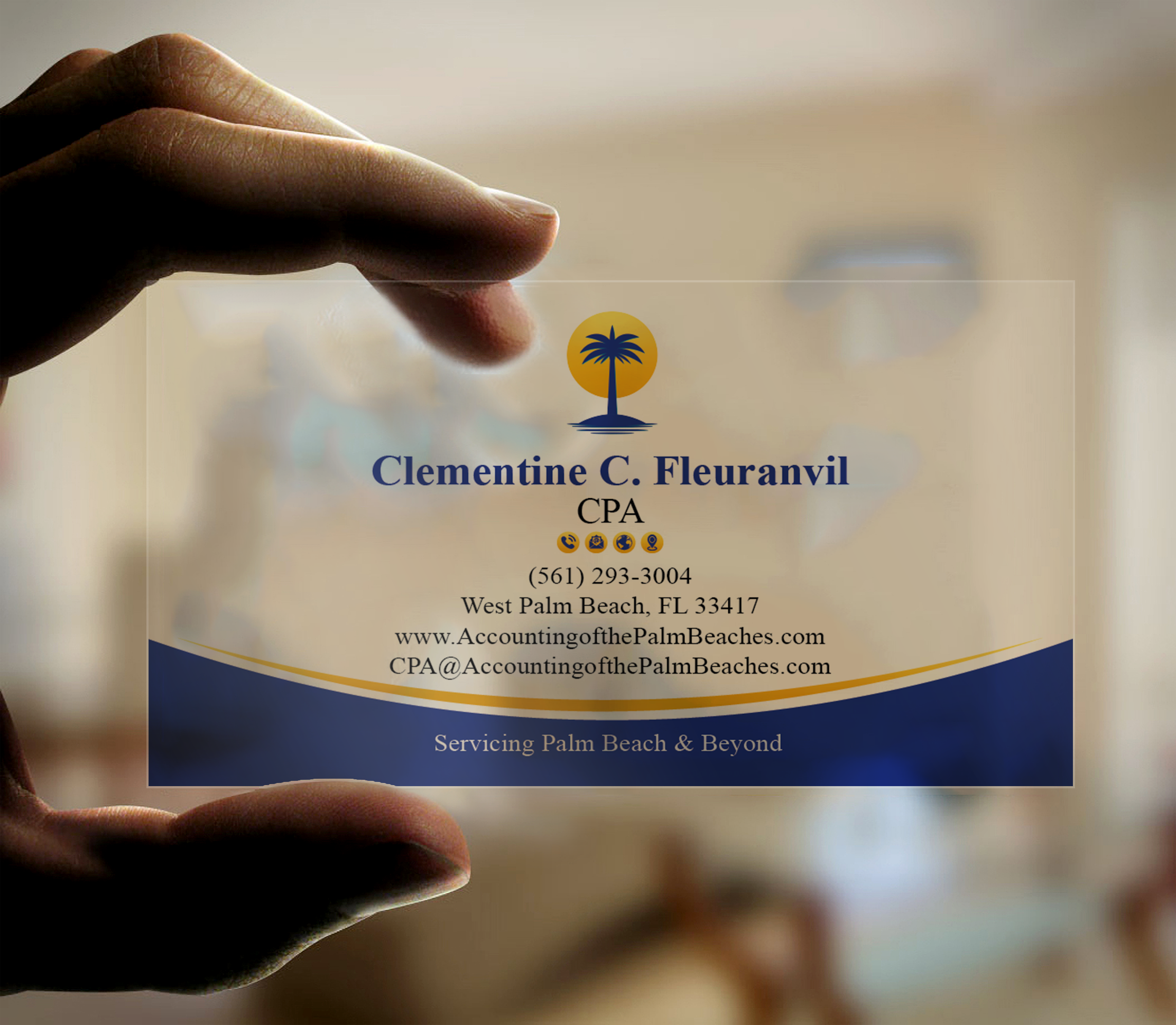 Diseño de Tarjeta de Presentación por DesignerShahadat para Accounting of the Palm Beaches | Diseño #32078186