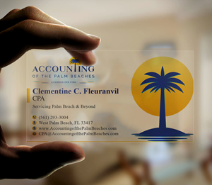 Diseño de Tarjeta de Presentación por DesignerShahadat para Accounting of the Palm Beaches | Diseño: #32078206