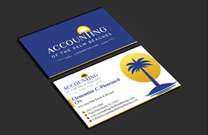 Business Card Design by DesignerShahadat for Accounting of the Palm Beaches | Design: #32078208