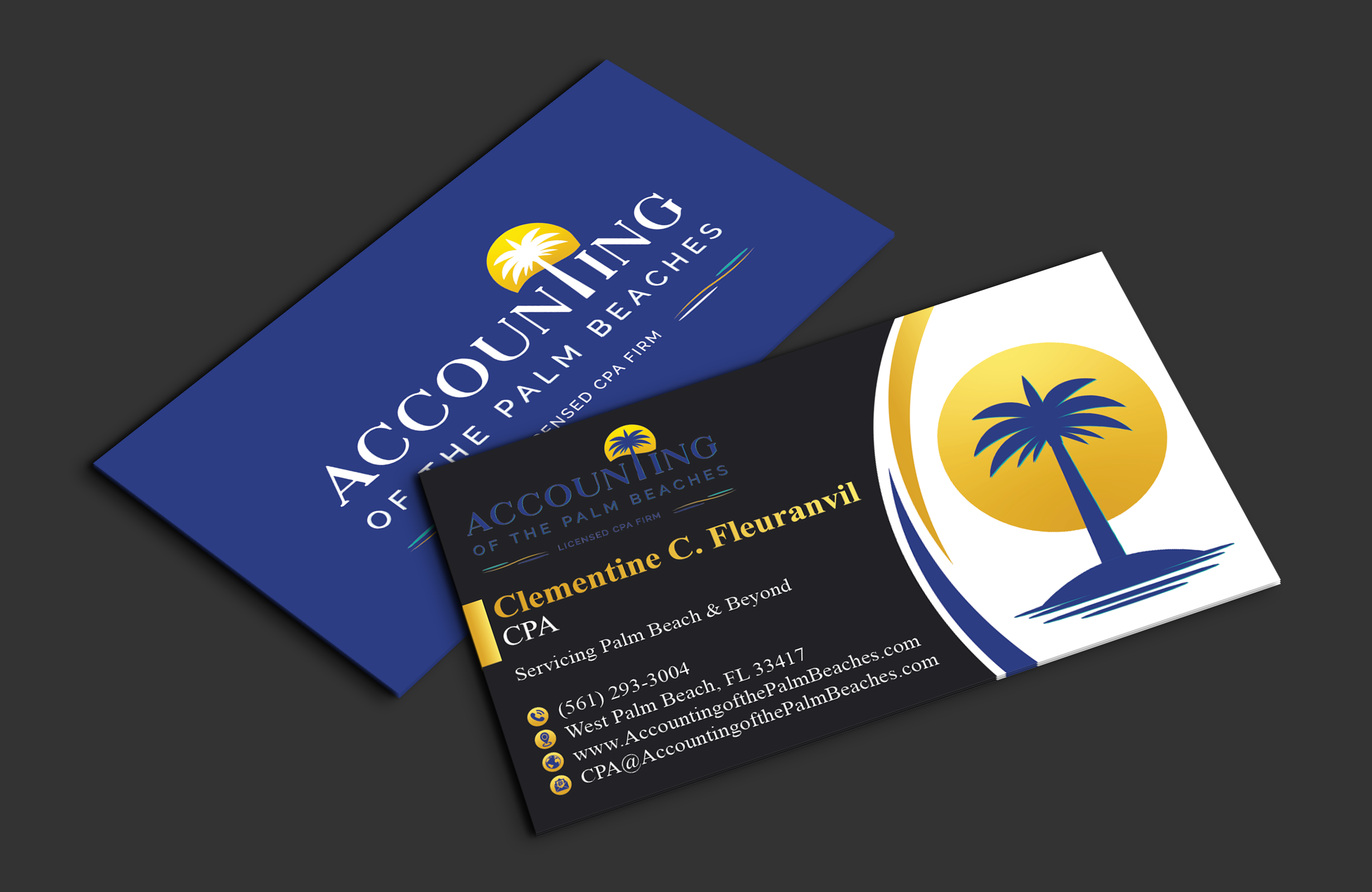 Design de Carte de Visite par DesignerShahadat pour Accounting of the Palm Beaches | Design #32078285