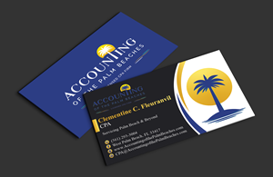 Business Card Design by DesignerShahadat for Accounting of the Palm Beaches | Design: #32078285