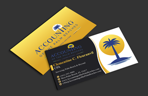 Business Card Design by DesignerShahadat for Accounting of the Palm Beaches | Design: #32078289