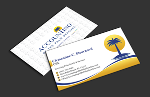 Business Card Design by DesignerShahadat for Accounting of the Palm Beaches | Design: #32078292