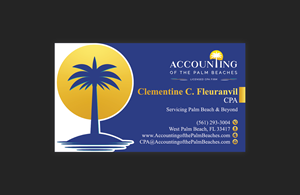 Business Card Design by DesignerShahadat for Accounting of the Palm Beaches | Design: #32089355