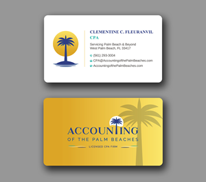 Business Card Design by Uttom 2 for Accounting of the Palm Beaches | Design: #32078807