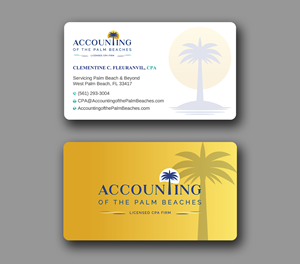 Business Card Design by Uttom 2 for Accounting of the Palm Beaches | Design: #32078809