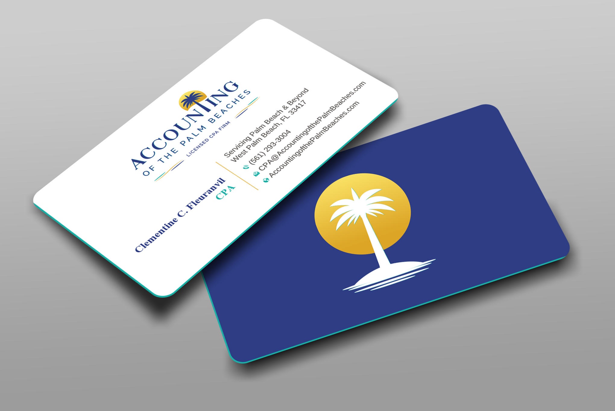 Business Card Design by Uttom 2 for Accounting of the Palm Beaches | Design #32078976