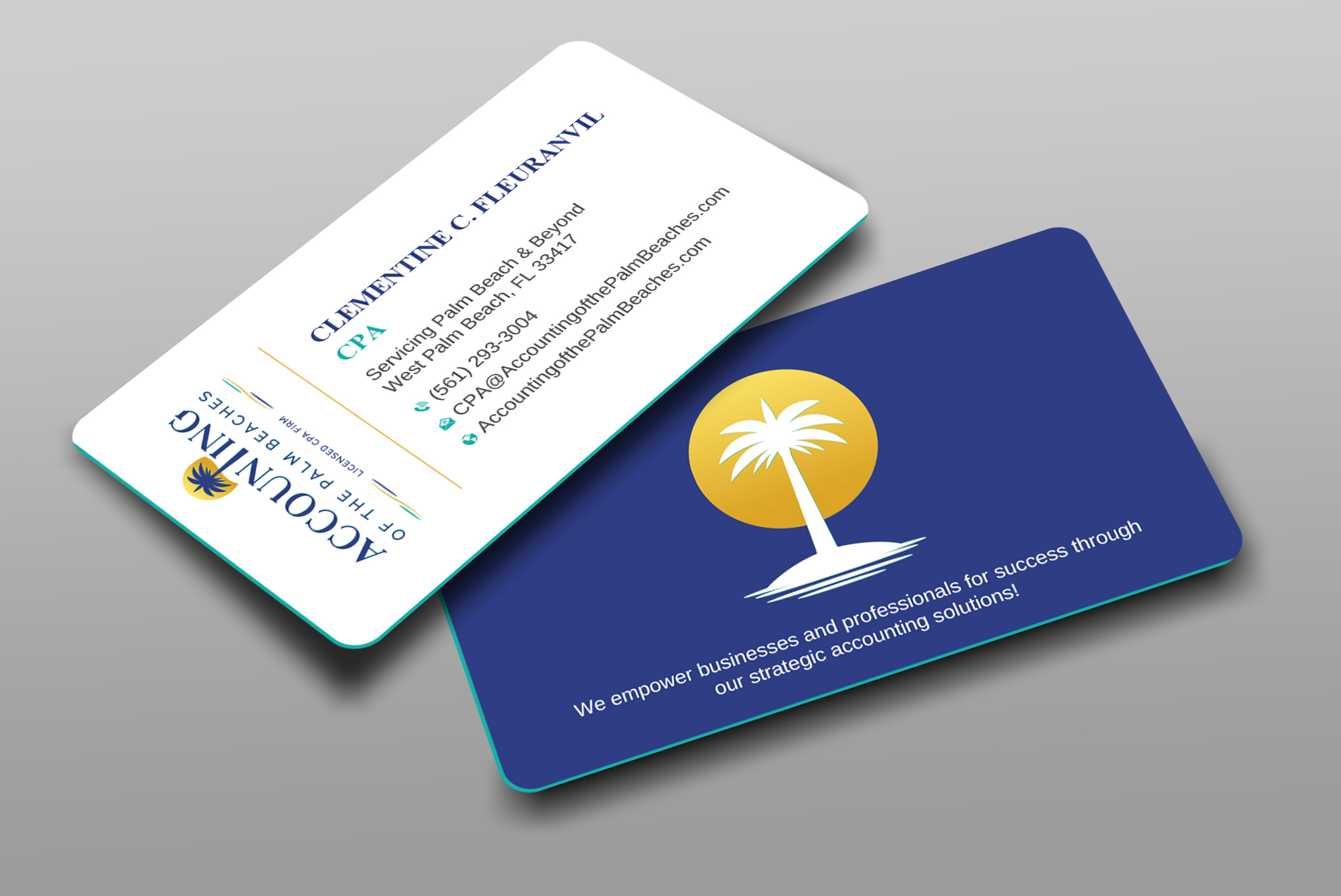 Diseño de Tarjeta de Presentación por Uttom 2 para Accounting of the Palm Beaches | Diseño #32082358