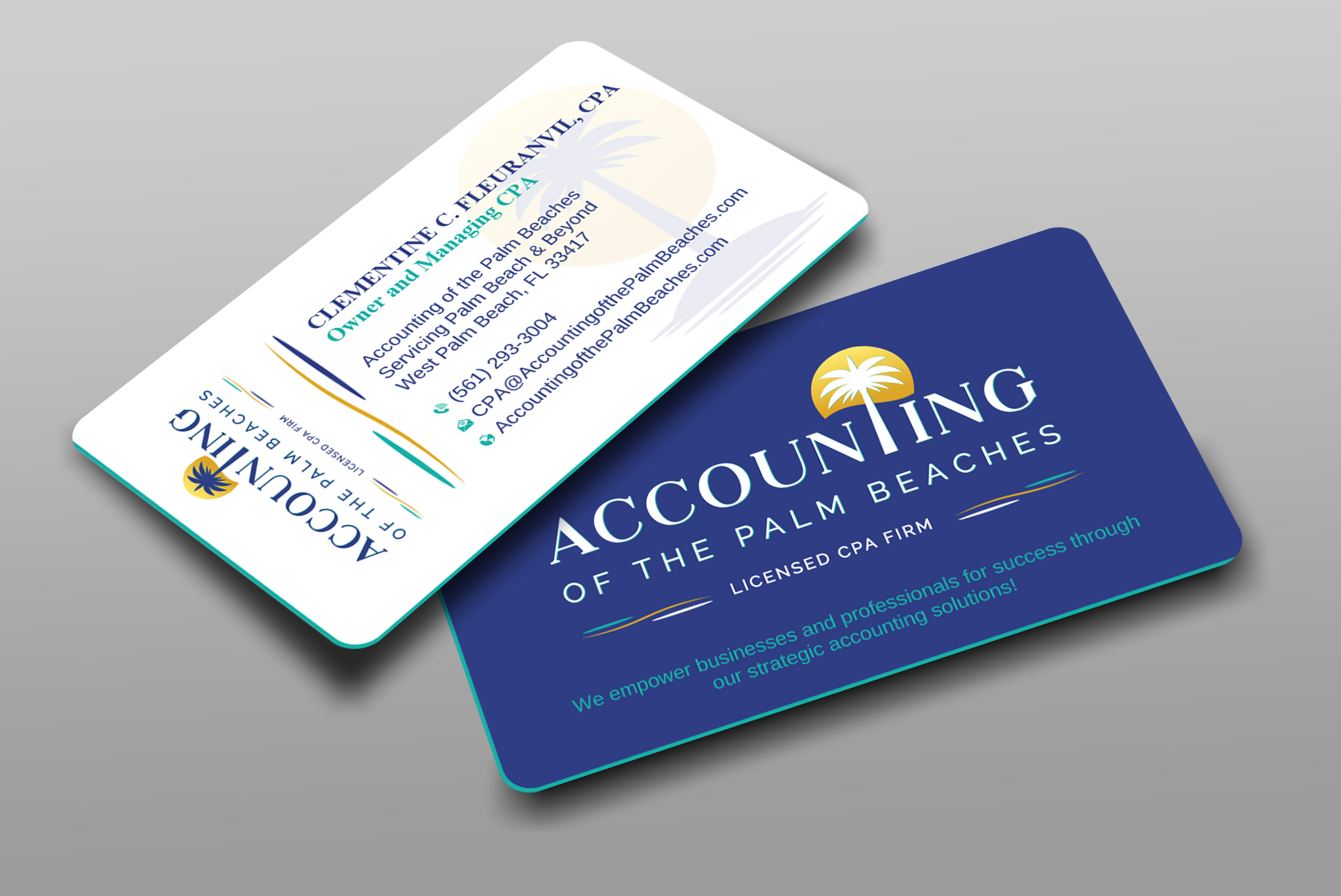 Business Card Design by Uttom 2 for Accounting of the Palm Beaches | Design: #32089215