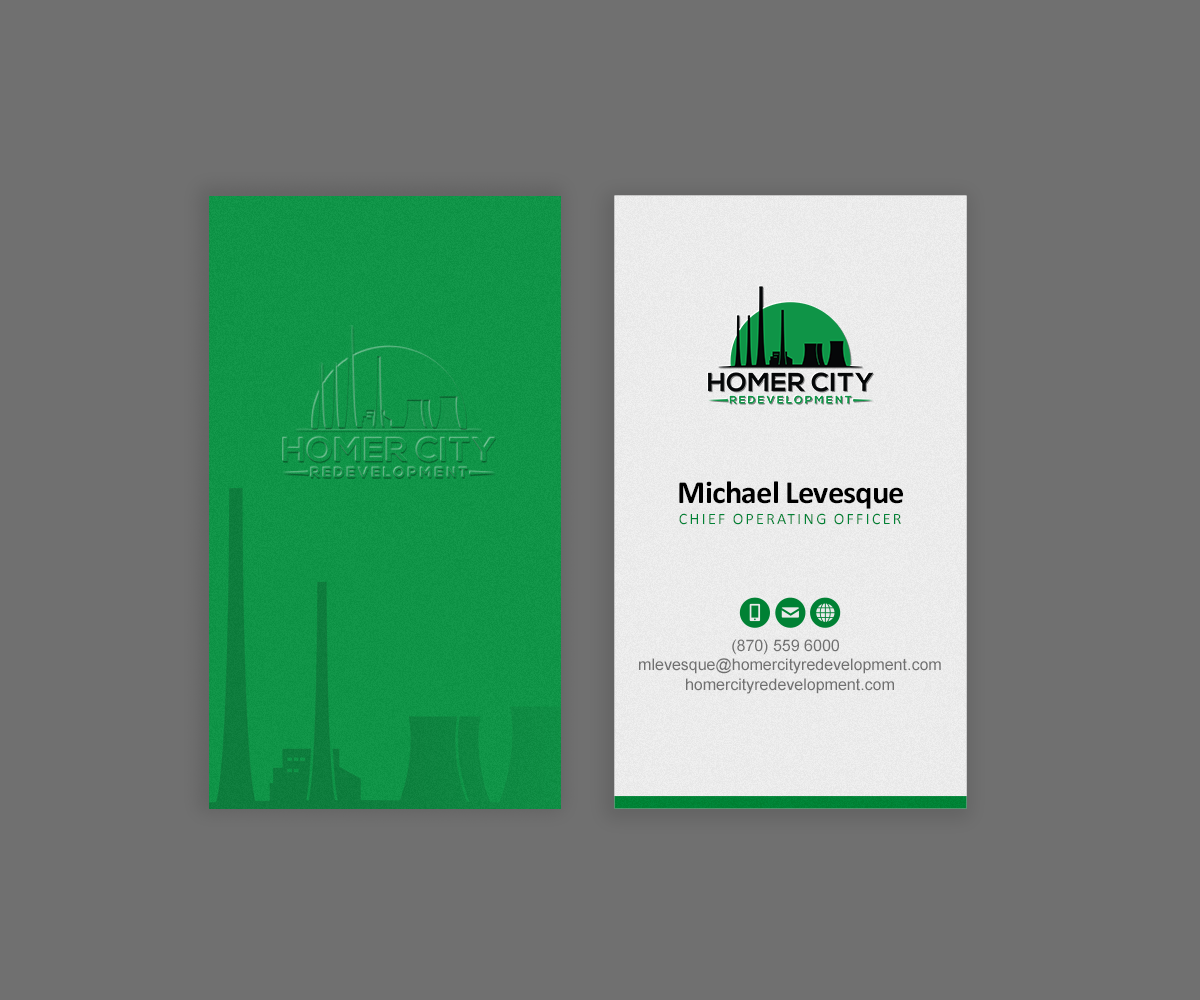 Business Card Design by Andrés Sebastián for Homer City Redevelopment LLC | Design #32094951