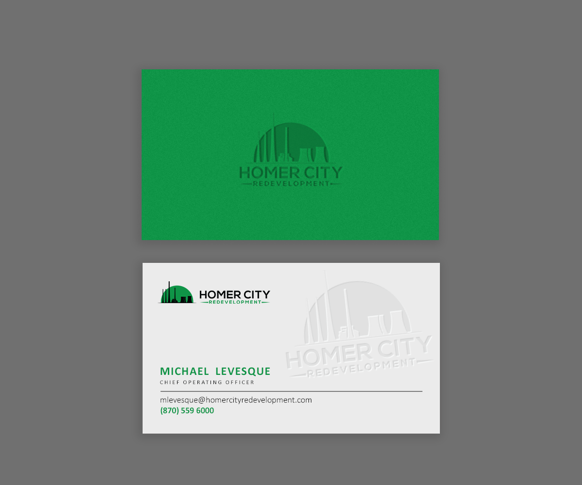 Business Card Design by Andrés Sebastián for Homer City Redevelopment LLC | Design #32095292