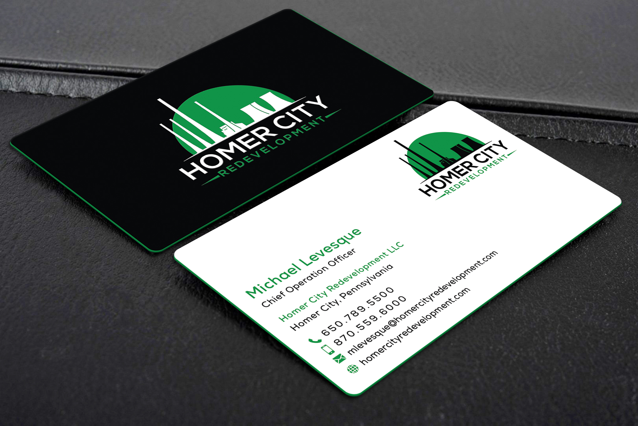 Business Card Design by Creative Moon Design for Homer City Redevelopment LLC | Design #32076591