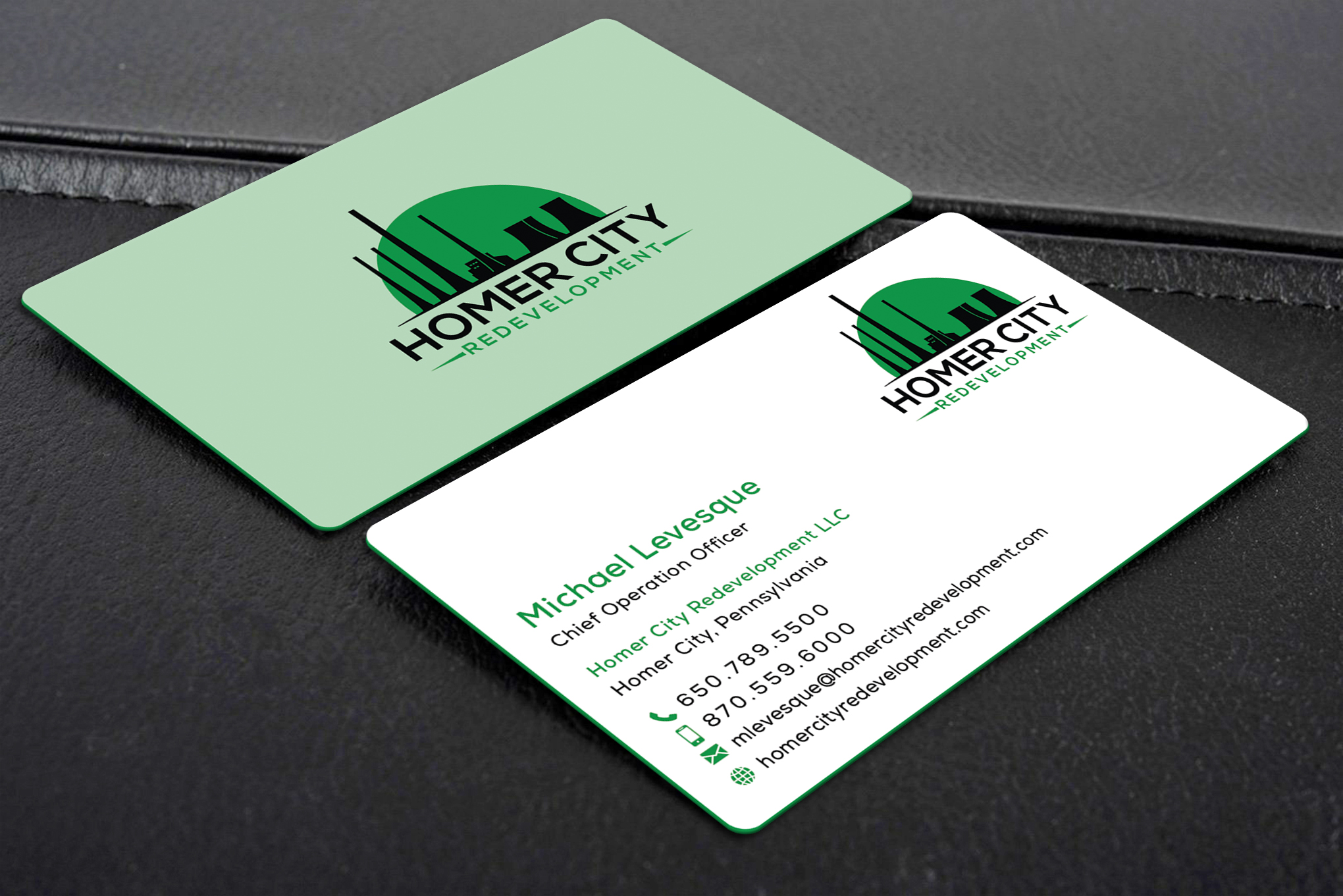 Business Card Design by Creative Moon Design for Homer City Redevelopment LLC | Design #32076594