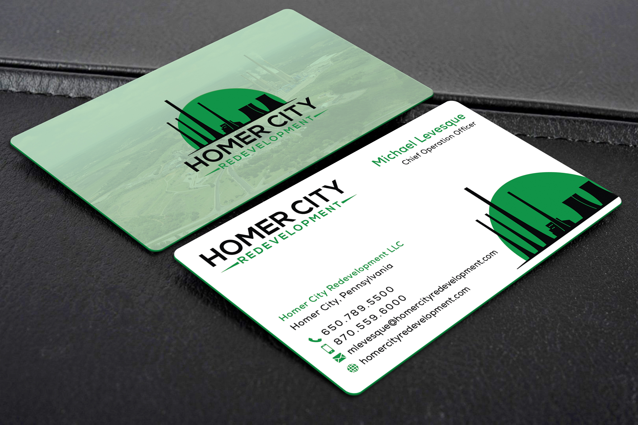 Visitenkarten-Design von Creative Moon Design für Homer City Redevelopment LLC | Design #32081333