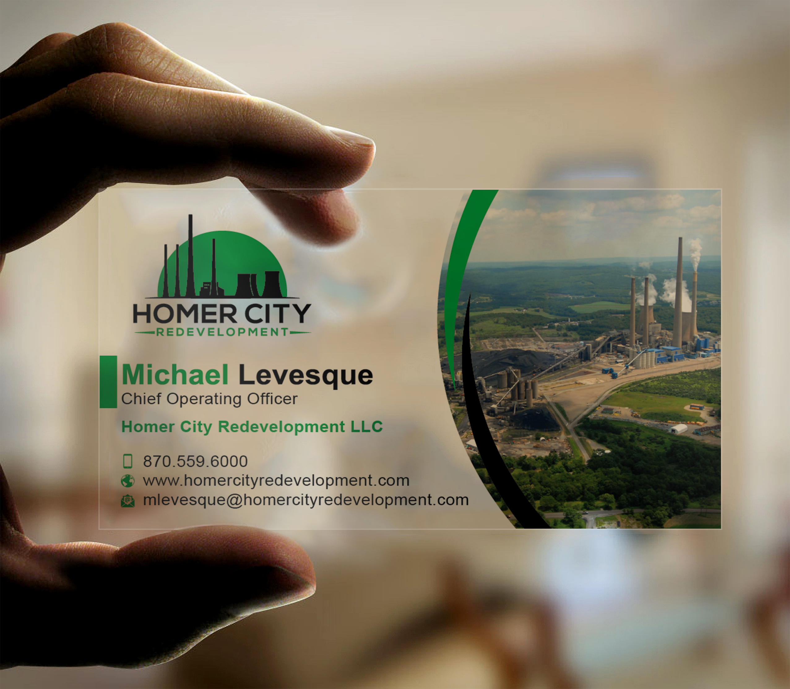 Business Card Design by DesignerShahadat for Homer City Redevelopment LLC | Design #32094474