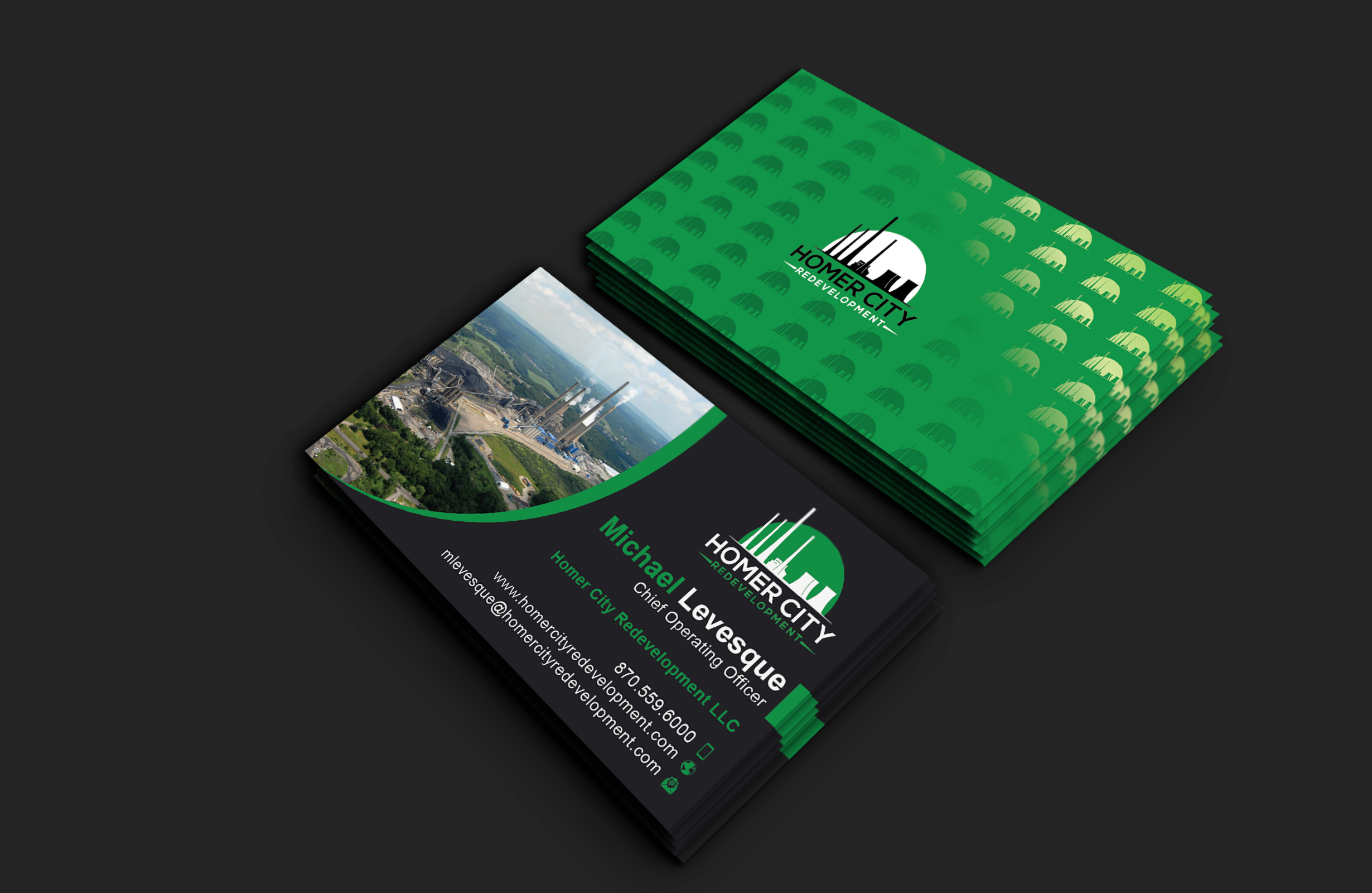 Business Card Design by DesignerShahadat for Homer City Redevelopment LLC | Design #32094573