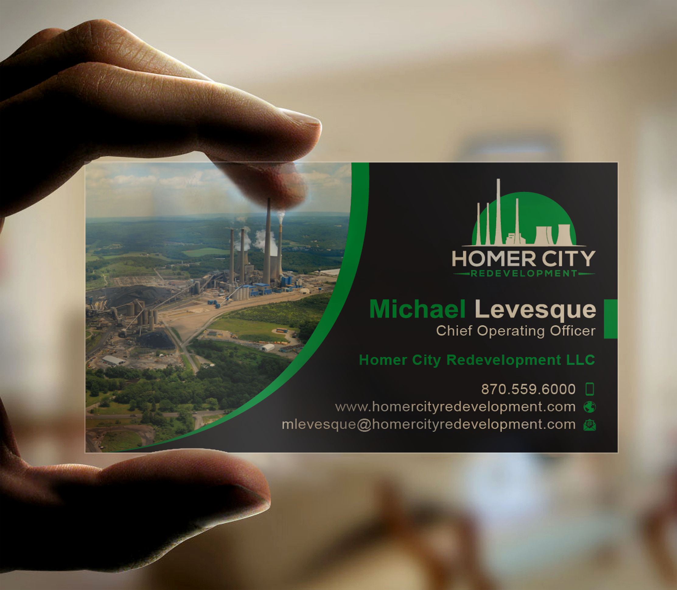 Business Card Design by DesignerShahadat for Homer City Redevelopment LLC | Design #32094575