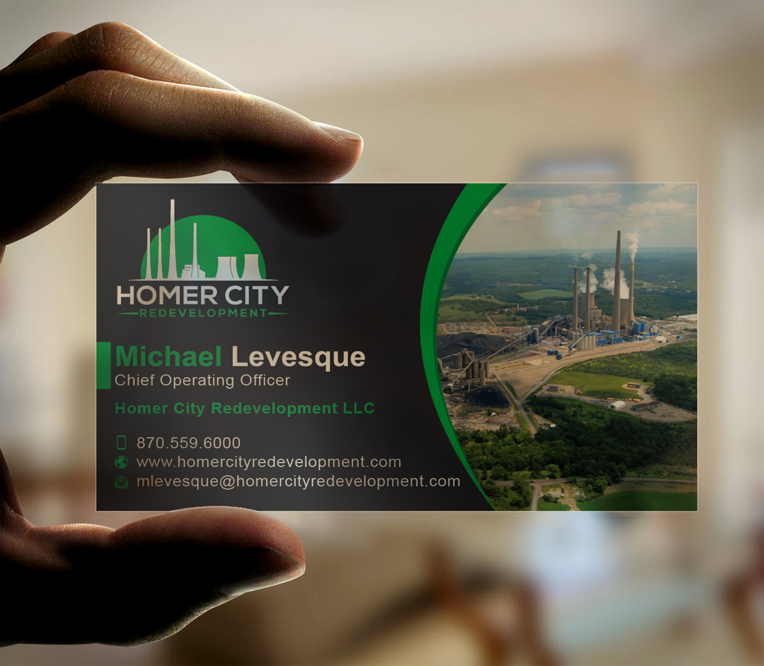 Business Card Design by DesignerShahadat for Homer City Redevelopment LLC | Design #32094597