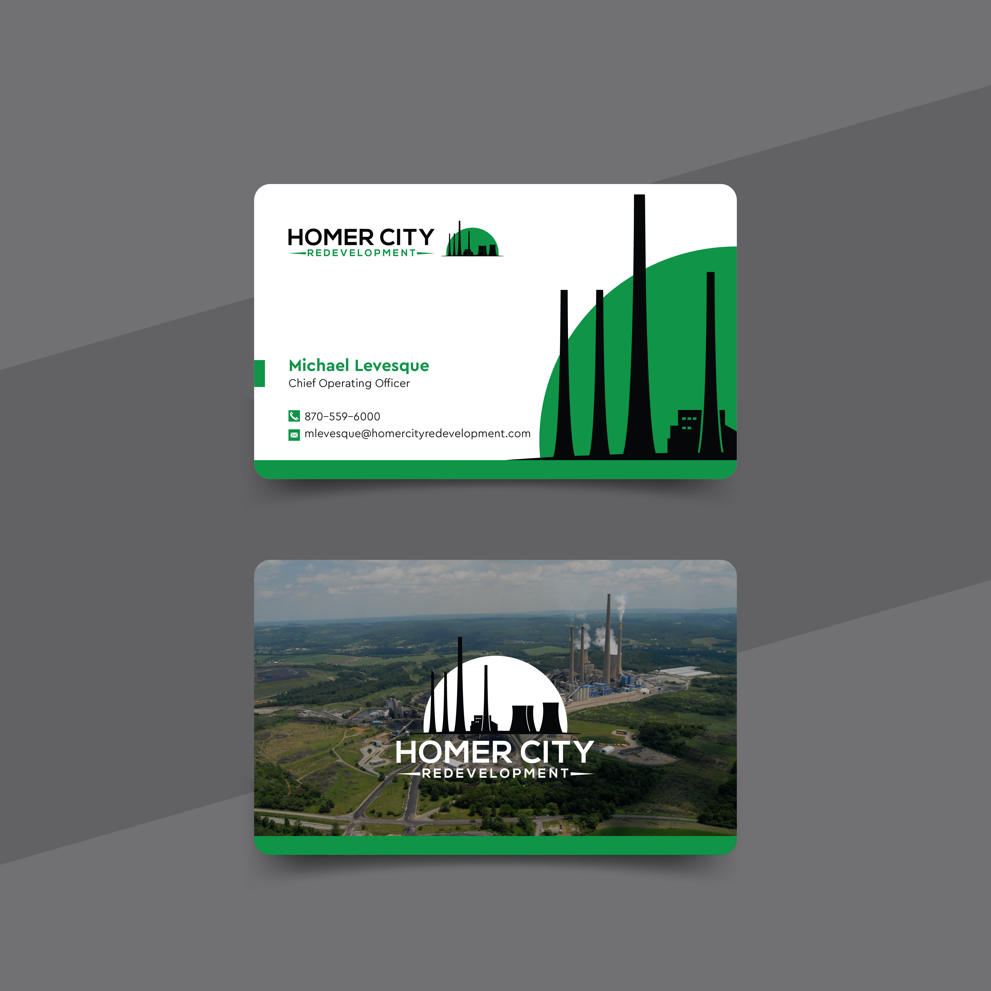 Business Card Design by Doobs for Homer City Redevelopment LLC | Design #32081873