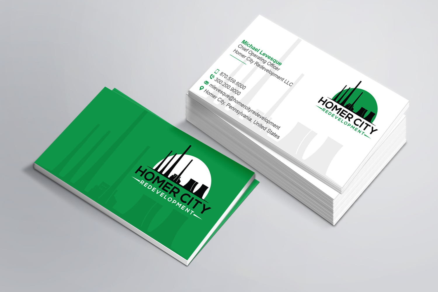Diseño de Tarjeta de Presentación por Magic of Art para Homer City Redevelopment LLC | Diseño #32092498