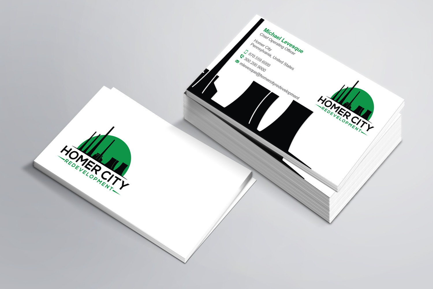 Diseño de Tarjeta de Presentación por Magic of Art para Homer City Redevelopment LLC | Diseño #32092501