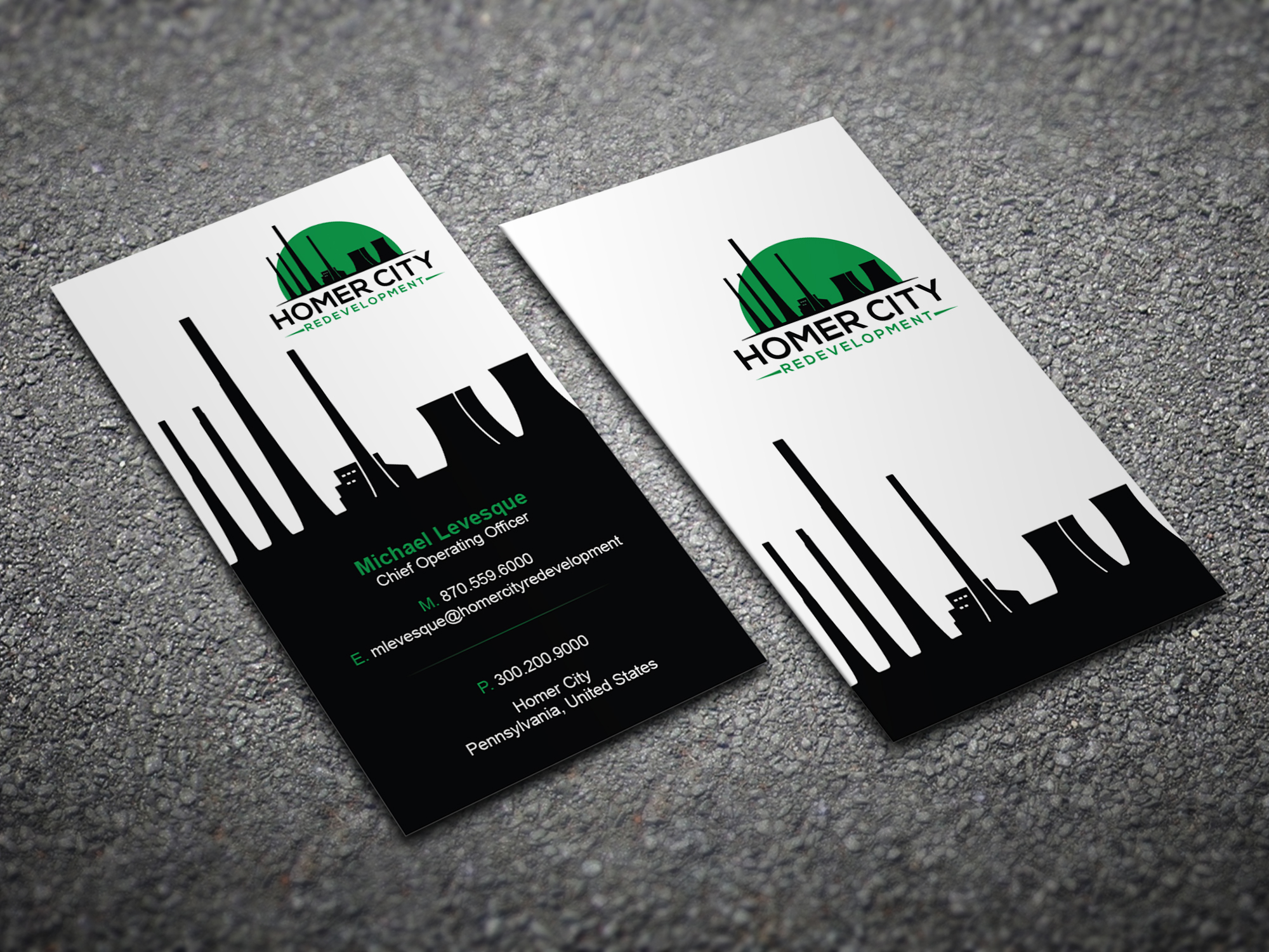 Diseño de Tarjeta de Presentación por Magic of Art para Homer City Redevelopment LLC | Diseño #32092502