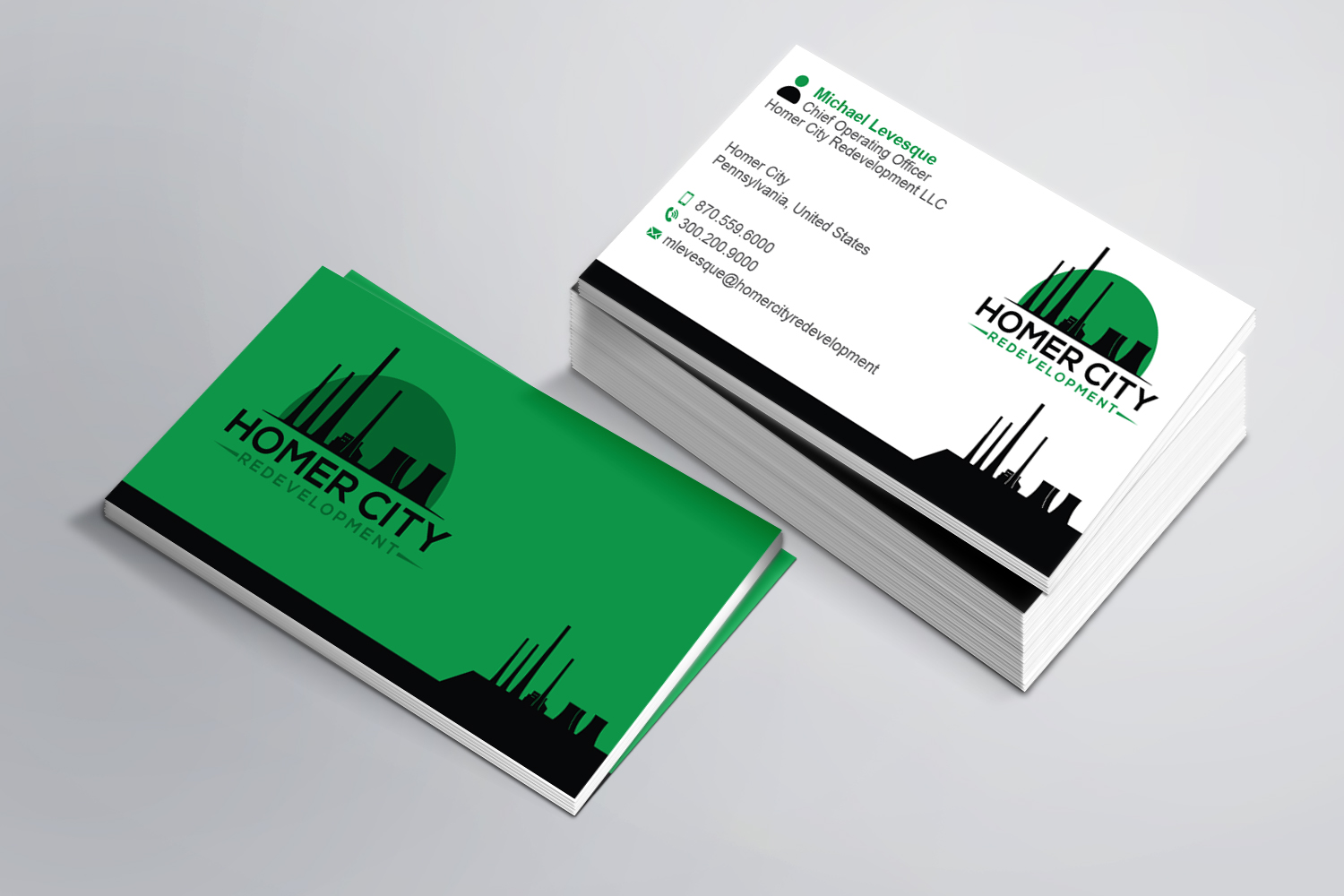 Visitenkarten-Design von Magic of Art für Homer City Redevelopment LLC | Design #32092503