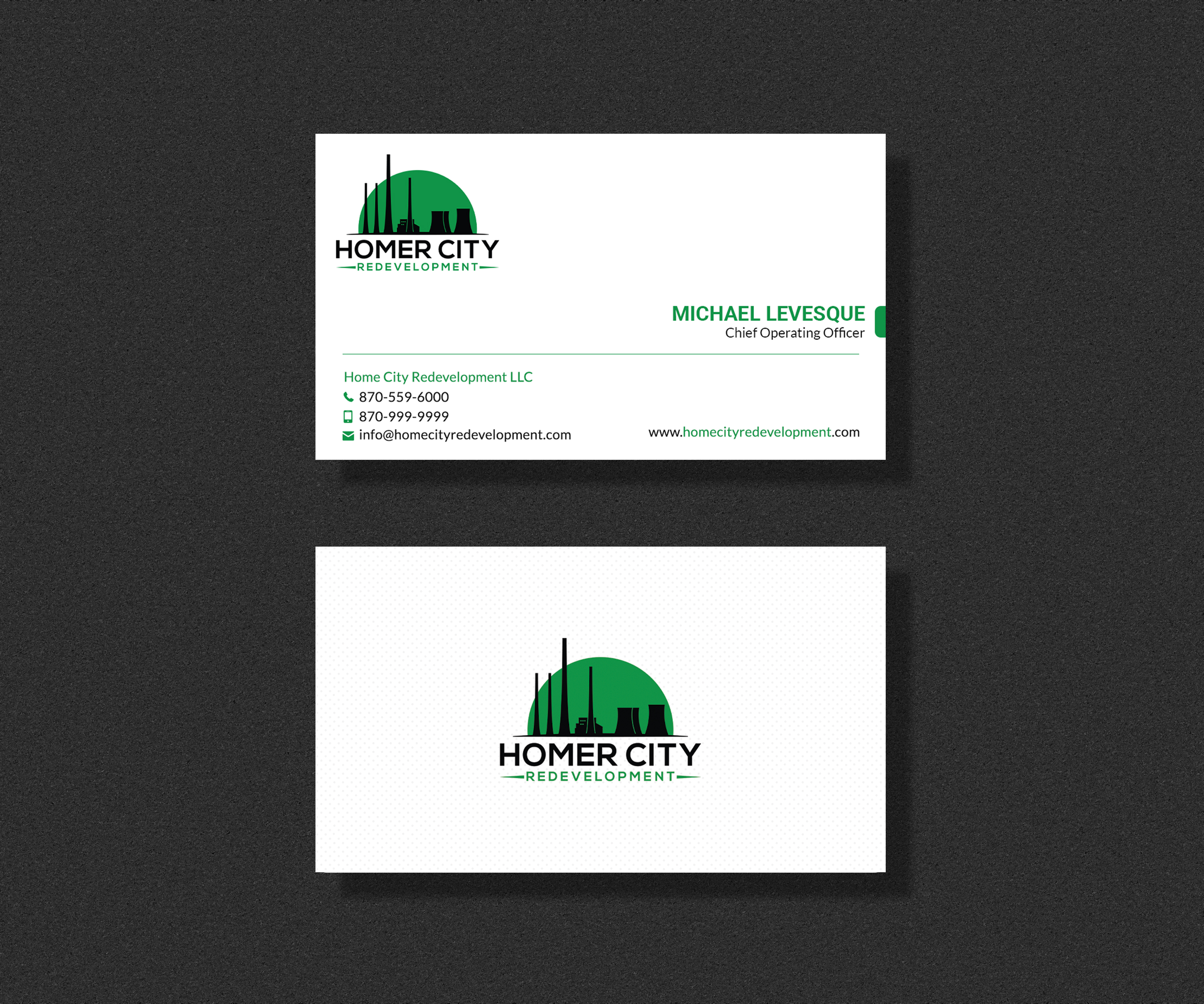 Business Card Design by Sujan4art for Homer City Redevelopment LLC | Design #32078612