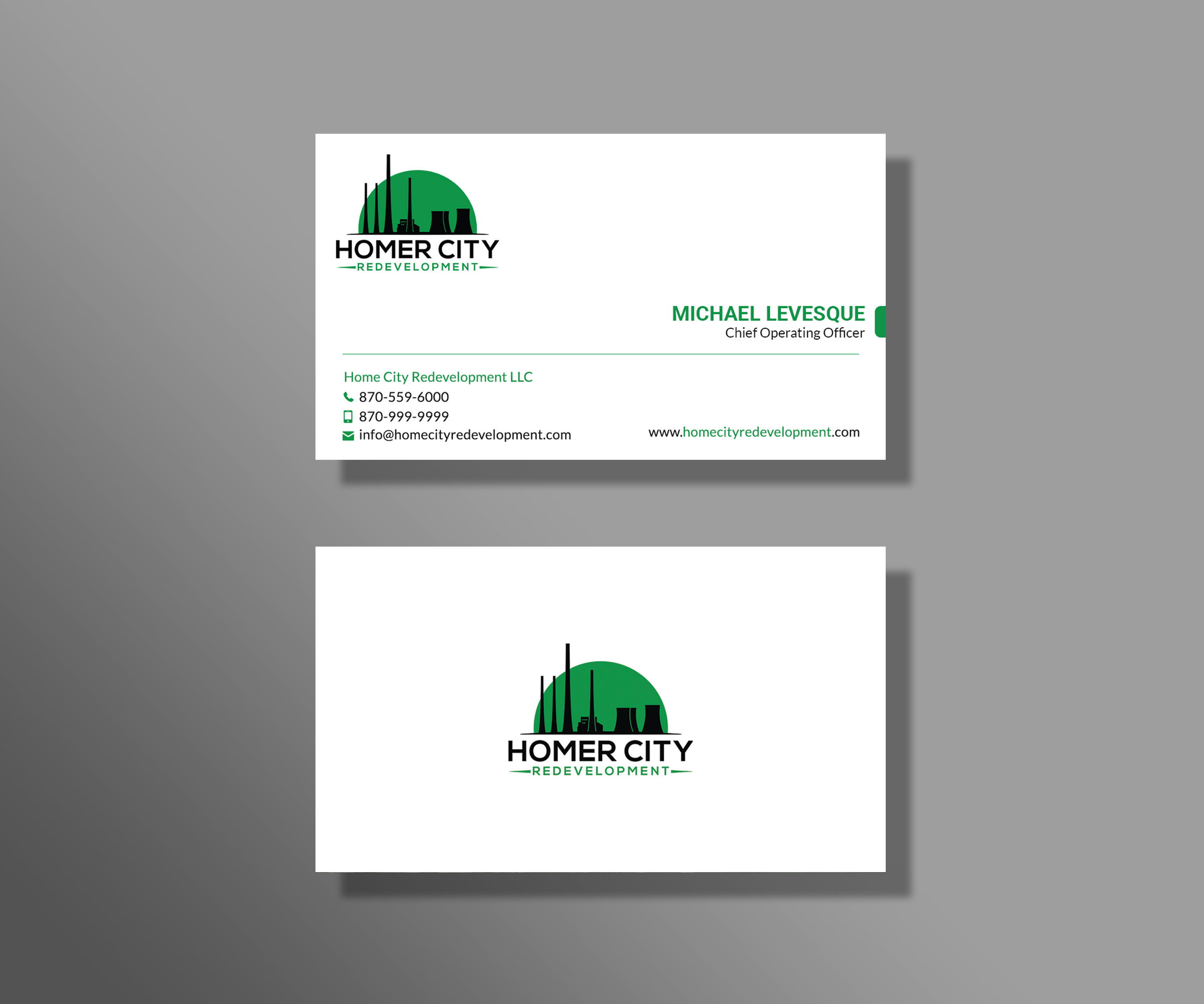 Business Card Design by Sujan4art for Homer City Redevelopment LLC | Design #32078623