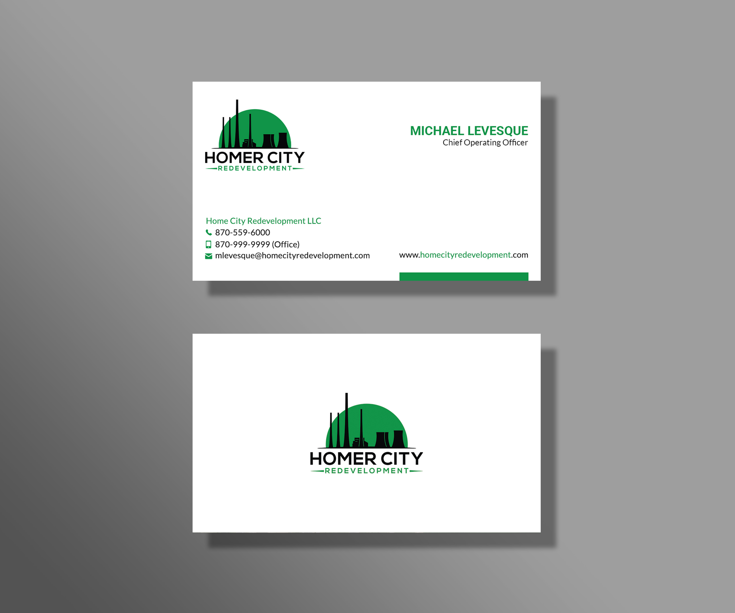 Business Card Design by Sujan4art for Homer City Redevelopment LLC | Design #32078624