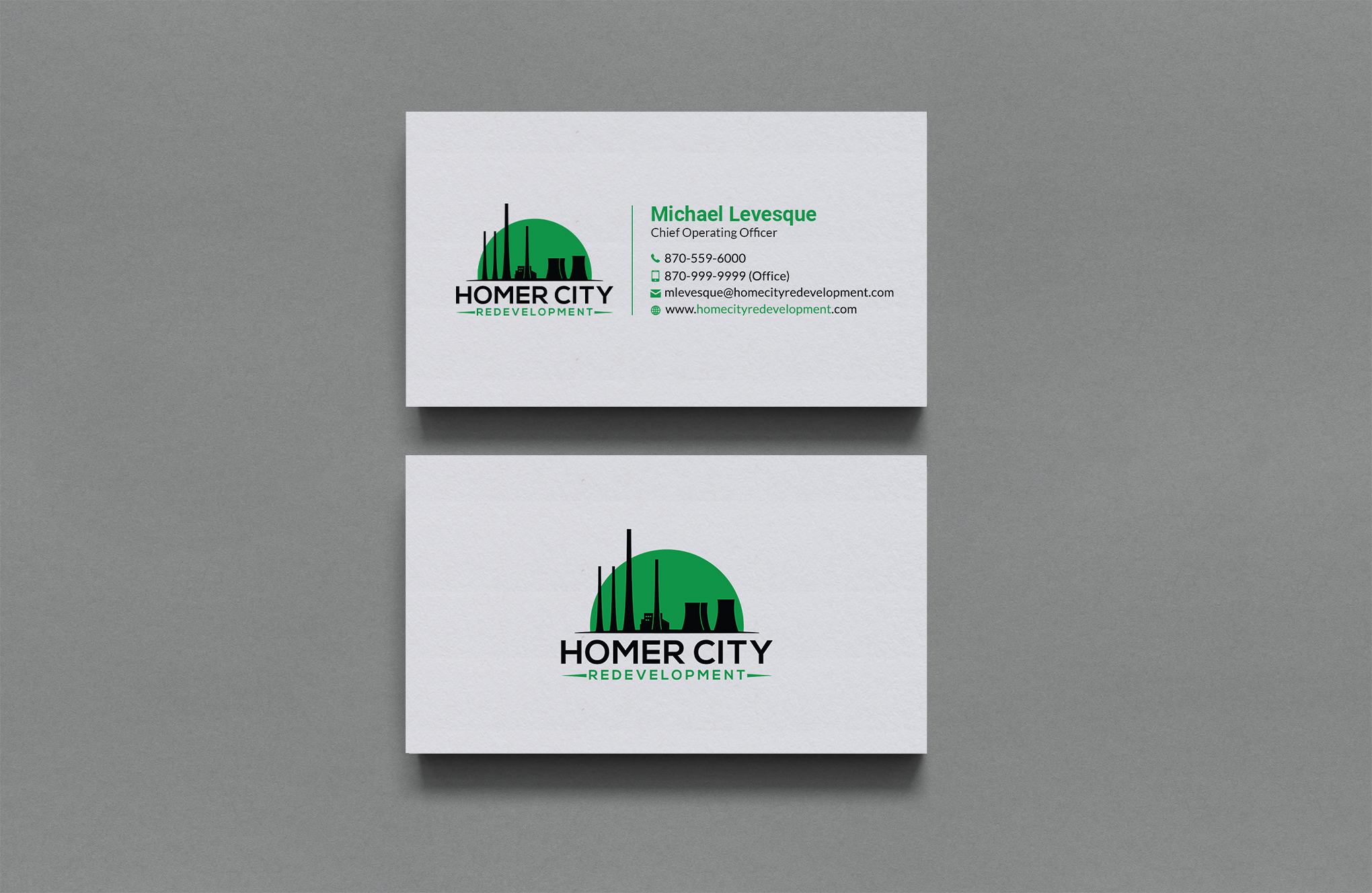 Business Card Design by Sujan4art for Homer City Redevelopment LLC | Design #32078645
