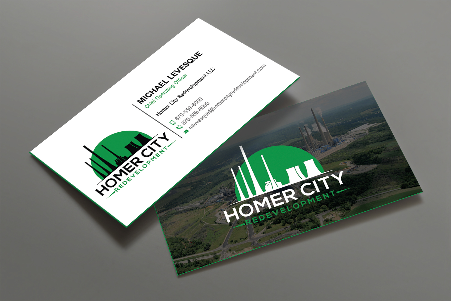Business Card Design by DesignShout for Homer City Redevelopment LLC | Design #32078172